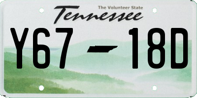 TN license plate Y6718D