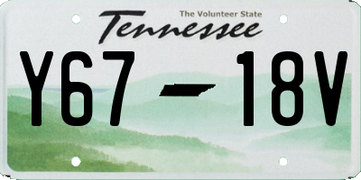TN license plate Y6718V