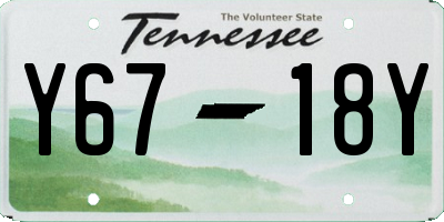 TN license plate Y6718Y
