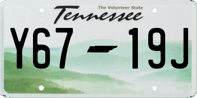 TN license plate Y6719J