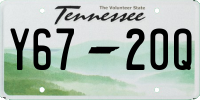 TN license plate Y6720Q