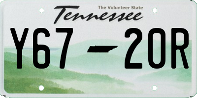 TN license plate Y6720R