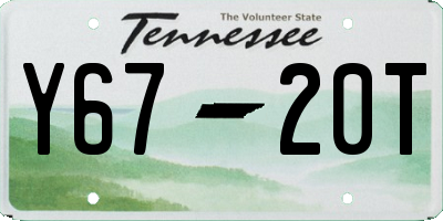 TN license plate Y6720T