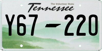 TN license plate Y6722O