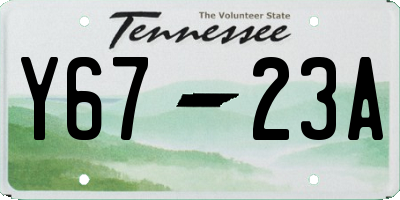 TN license plate Y6723A