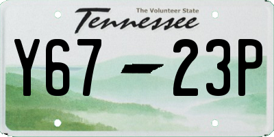 TN license plate Y6723P