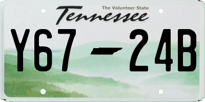 TN license plate Y6724B