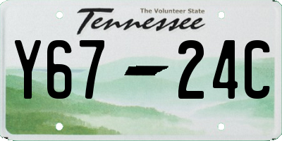 TN license plate Y6724C