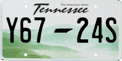 TN license plate Y6724S