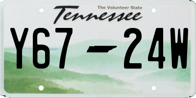 TN license plate Y6724W