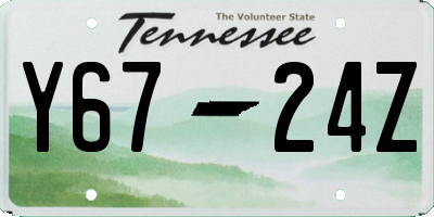 TN license plate Y6724Z