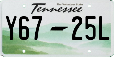 TN license plate Y6725L