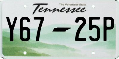 TN license plate Y6725P