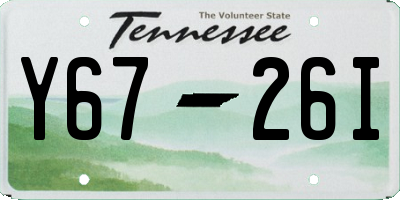 TN license plate Y6726I