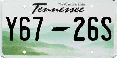 TN license plate Y6726S