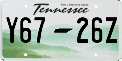 TN license plate Y6726Z