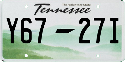 TN license plate Y6727I