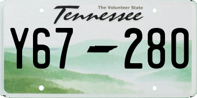 TN license plate Y6728O