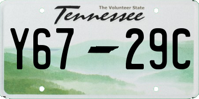 TN license plate Y6729C