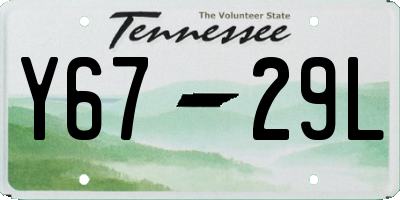 TN license plate Y6729L