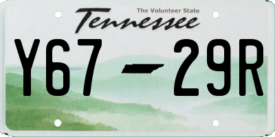 TN license plate Y6729R