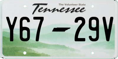 TN license plate Y6729V