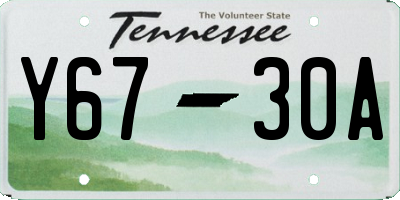 TN license plate Y6730A