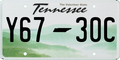TN license plate Y6730C
