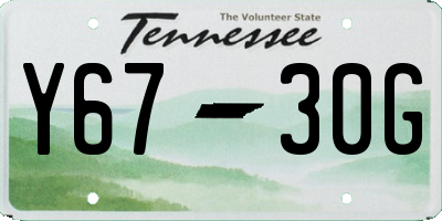 TN license plate Y6730G