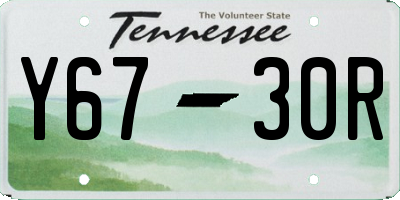 TN license plate Y6730R