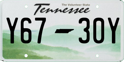 TN license plate Y6730Y