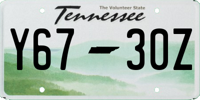 TN license plate Y6730Z