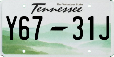 TN license plate Y6731J