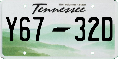 TN license plate Y6732D