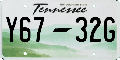 TN license plate Y6732G