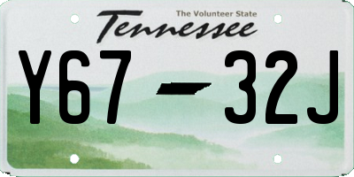 TN license plate Y6732J