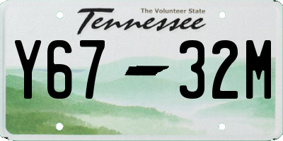 TN license plate Y6732M