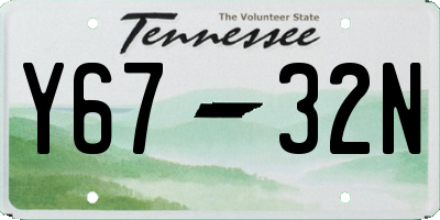 TN license plate Y6732N