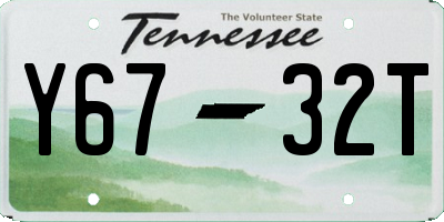 TN license plate Y6732T
