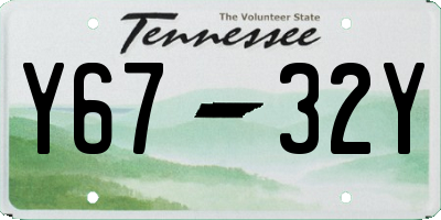 TN license plate Y6732Y