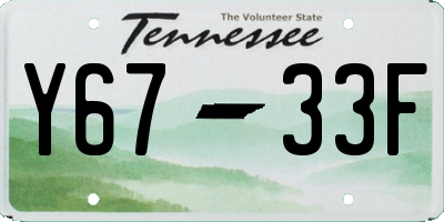 TN license plate Y6733F