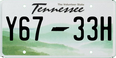 TN license plate Y6733H