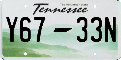 TN license plate Y6733N