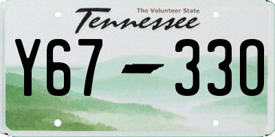 TN license plate Y6733O
