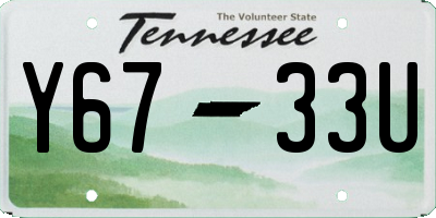 TN license plate Y6733U