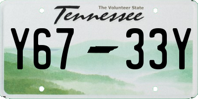 TN license plate Y6733Y
