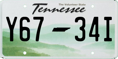 TN license plate Y6734I