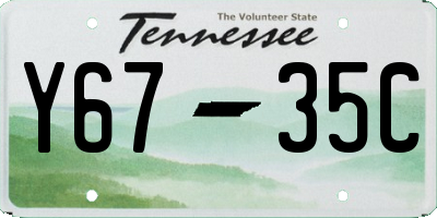 TN license plate Y6735C