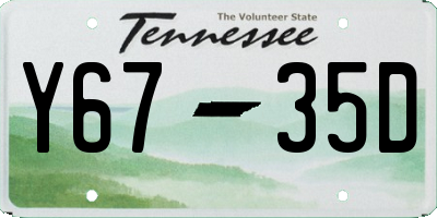 TN license plate Y6735D