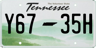 TN license plate Y6735H
